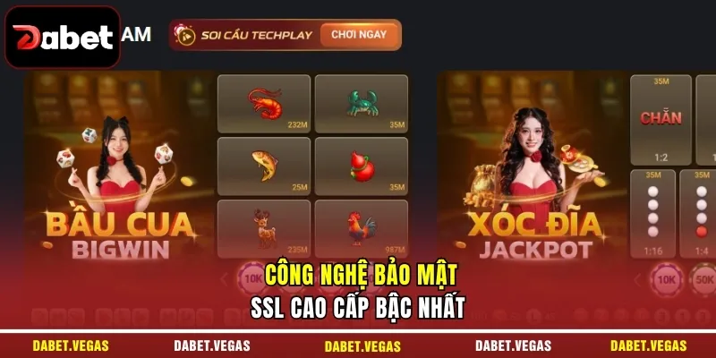 DABET 17 Công nghệ bảo mật SSL cao cấp bậc nhất